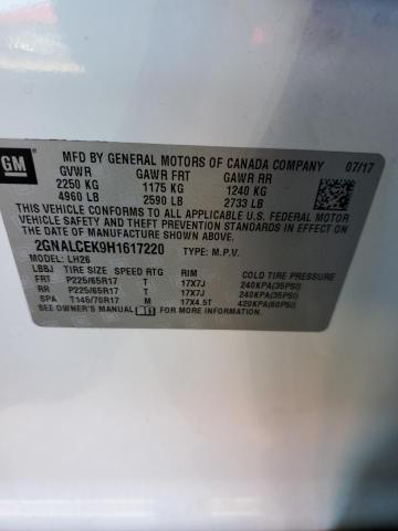2017 CHEVROLET EQUINOX LT - 2GNALCEK9H1617220