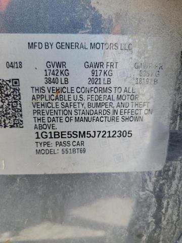 2018 CHEVROLET CRUZE LT - 1G1BE5SM5J7212305