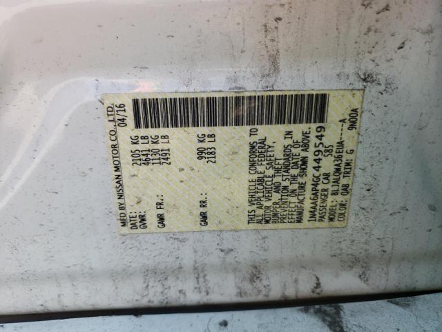 2016 NISSAN MAXIMA 3.5 - 1N4AA6AP4GC449549