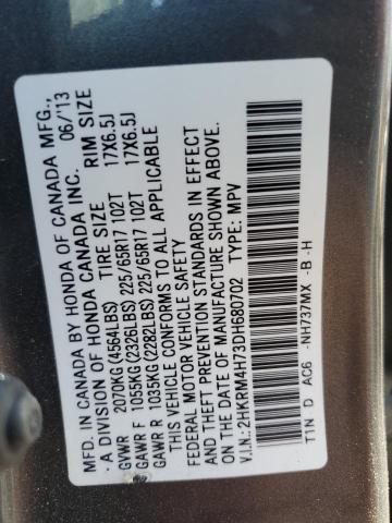 VIN 2HKRM4H73DH680702 2013 Honda CR-V, Exl no.13