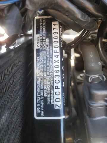 2004 HONDA CB600 F ZDCPC360X4F000971