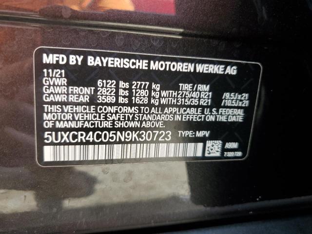 VIN 5UXCR4C05N9K30723 2022 BMW X5, Sdrive 40I no.14