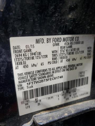 2015 FORD F250 SUPER - 1FT7W2BT5FEC61748