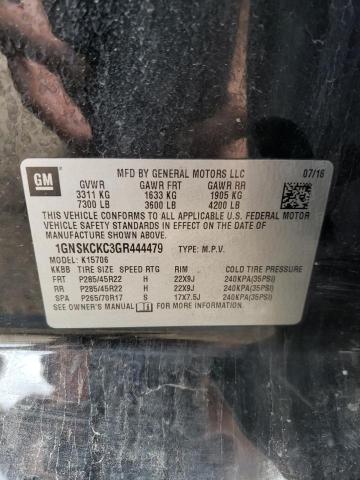 2016 CHEVROLET TAHOE - 1GNSKCKC3GR444479