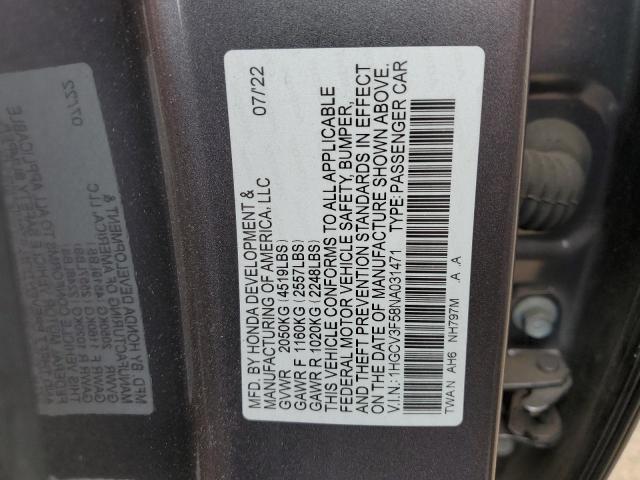 2022 HONDA ACCORD HYB - 1HGCV3F58NA031471