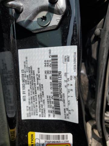 VIN 3FA6P0HD9KR113290 2019 Ford Fusion, SE no.12