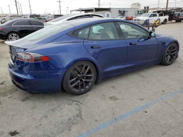 TESLA MODEL S 2021 blue  electric 5YJSA1E6XMF449668 photo #4