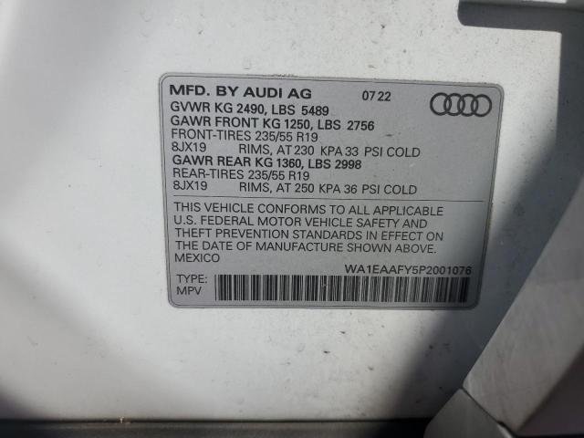 2023 AUDI Q5 PREMIUM - WA1EAAFY5P2001076