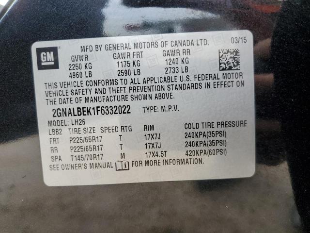 2015 CHEVROLET EQUINOX LT - 2GNALBEK1F6332022