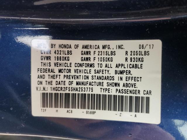 2017 HONDA ACCORD SPO - 1HGCR2F55HA253775