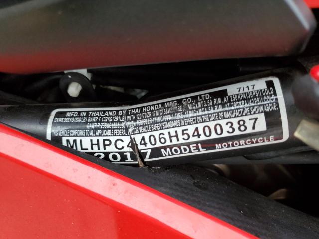 2017 HONDA CBR500 RA- MLHPC4406H5400387