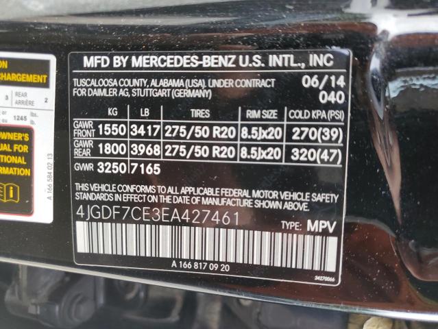 VIN 4JGDF7CE3EA427461 2014 Mercedes-Benz GL-Class, ... no.13