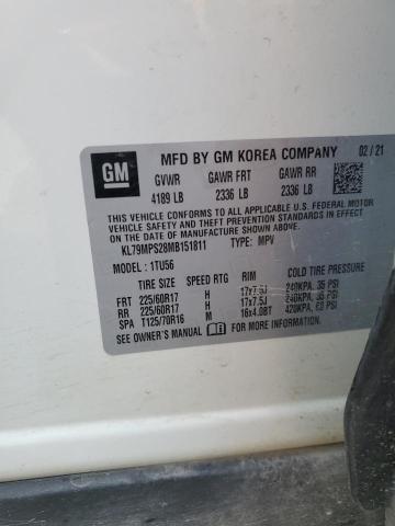 2021 CHEVROLET TRAILBLAZE - KL79MPS28MB151811