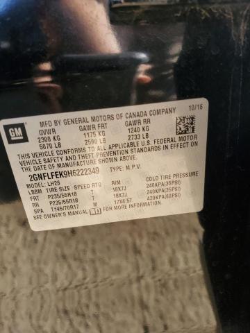 2017 CHEVROLET EQUINOX LT - 2GNFLFEK9H6222349