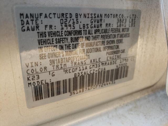 2015 NISSAN SENTRA S - 3N1AB7AP0FY244431