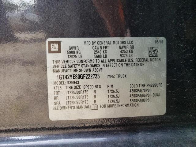 2016 GMC SIERRA K35 - 1GT42YE80GF222733