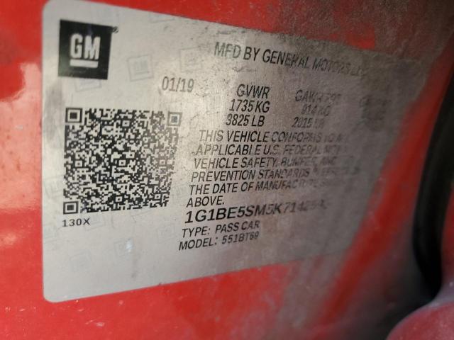 1G1BE5SM5K7142595 2019 CHEVROLET CRUZE