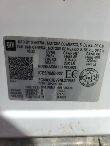 2022 CHEVROLET EQUINOX LT - 3GNAXUEV9NL270552