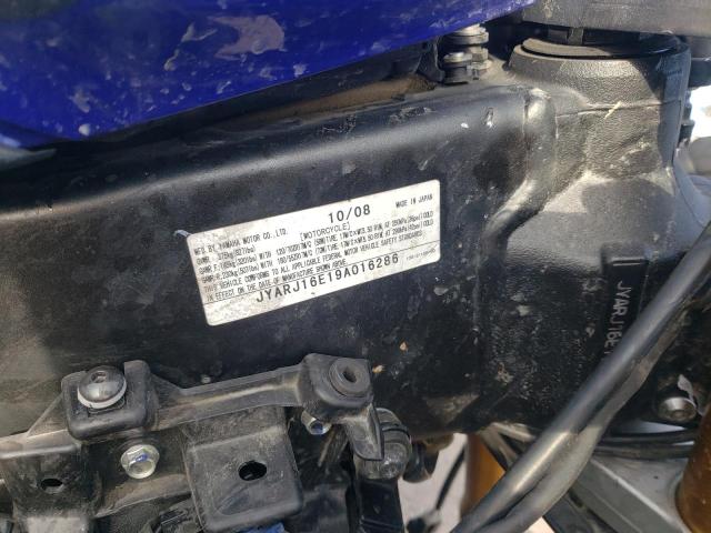 2009 YAMAHA YZFR6 JYARJ16E19A016286