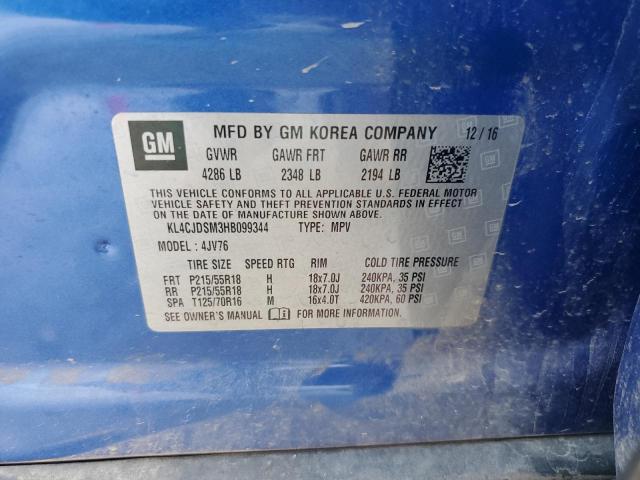 VIN KL4CJDSM3HB099344 2017 Buick Encore, Premium no.13