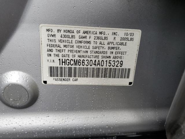 2004 HONDA ACCORD LX 1HGCM66304A015329  71969264