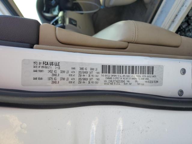 2016 JEEP GRAND CHER - 1C4RJFCTXGC319542