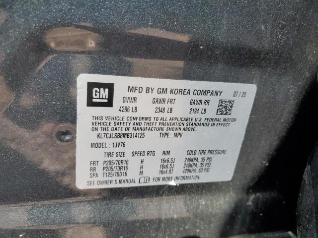 2021 CHEVROLET TRAX 1LT - KL7CJLSB8MB314125