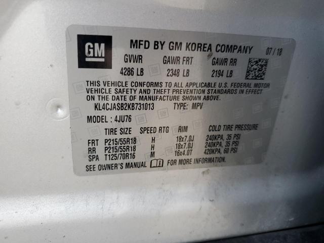 2019 BUICK ENCORE PRE - KL4CJASB2KB731013
