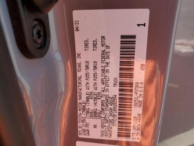 2021 TOYOTA TUNDRA CRE - 5TFEY5F18MX283594