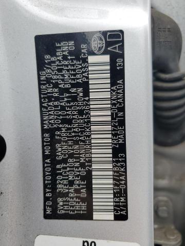 2019 TOYOTA COROLLA L - 2T1BURHE8KC153624