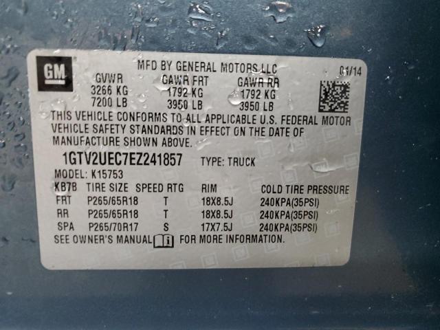 2014 GMC SIERRA K15 1GTV2UEC7EZ241857  70639494