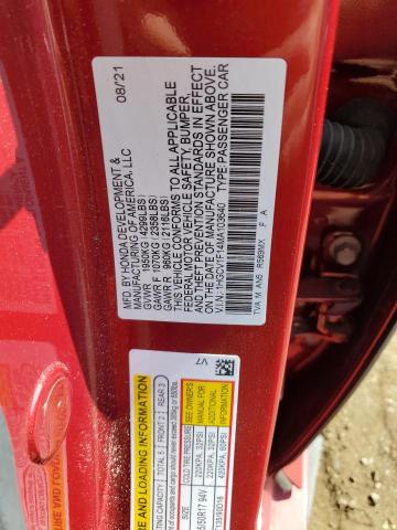 2021 HONDA ACCORD LX - 1HGCV1F14MA103640