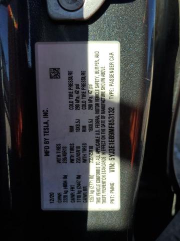 2021 TESLA MODEL 3 - 5YJ3E1EB9MF853132