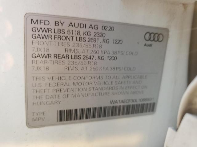 2020 AUDI Q3 PREMIUM WA1AECF30L1086931  70304154