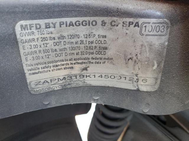 2004 VESPA GRANTURISM ZAPM319K145001216