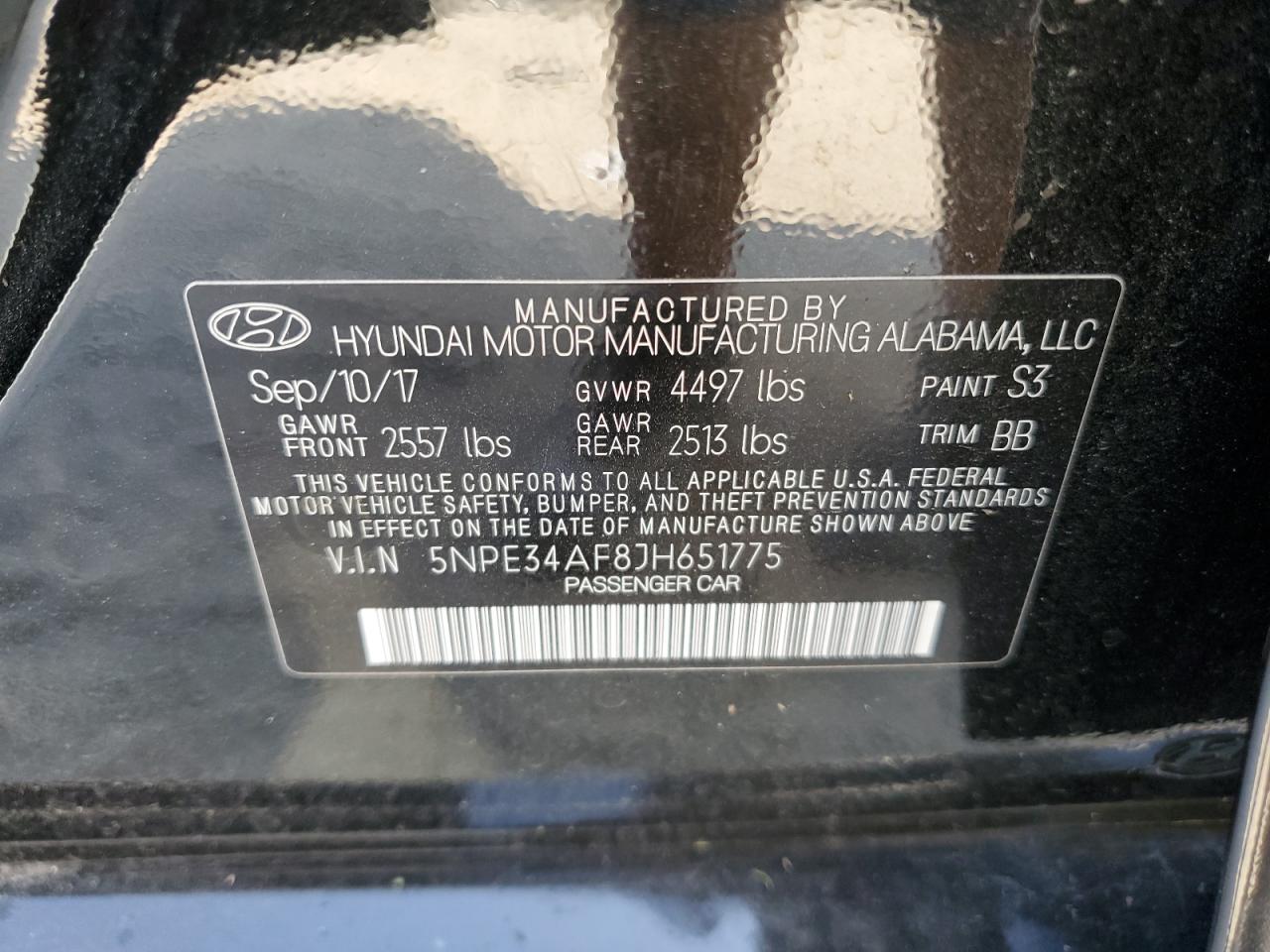 Lot #3024675724 2018 HYUNDAI SONATA SPO