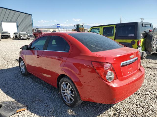 CHEVROLET SONIC LT 2012 red sedan 4d gas 1G1JC5SH0C4170151 photo #3