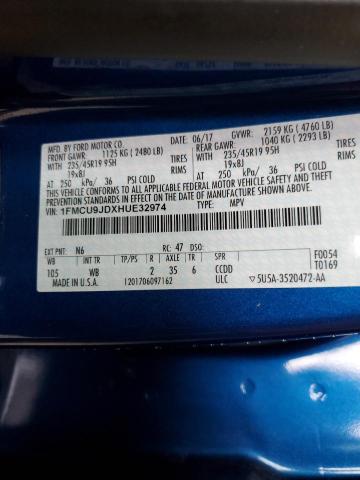 2017 FORD ESCAPE TIT - 1FMCU9JDXHUE32974