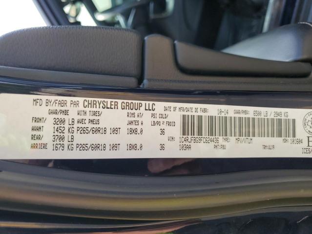 2015 JEEP GRAND CHER - 1C4RJFBG9FC624436
