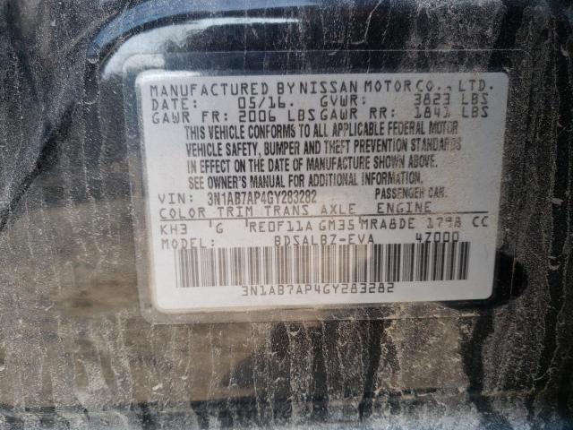 VIN 3N1AB7AP4GY283282 2016 Nissan Sentra, S no.12