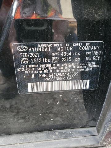 2021 HYUNDAI SONATA SEL - KMHL64JA5MA145699