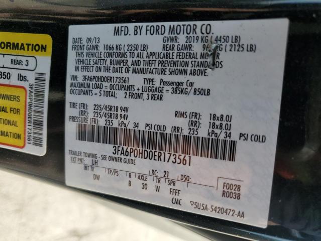 VIN 3FA6P0HD0ER173561 2014 Ford Fusion, SE no.12