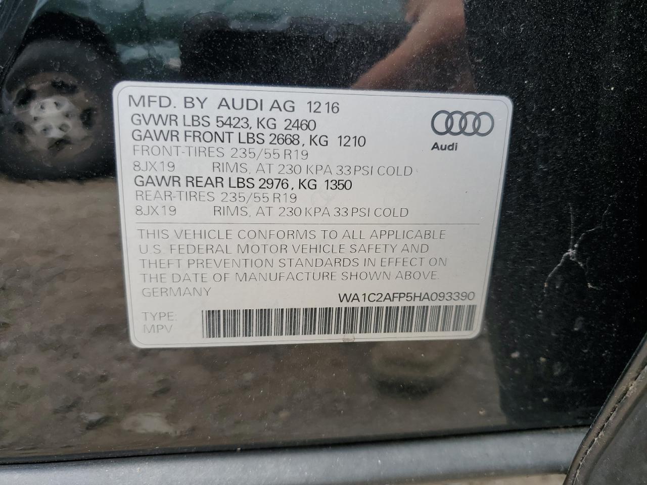 Lot #2924000191 2017 AUDI Q5 PREMIUM