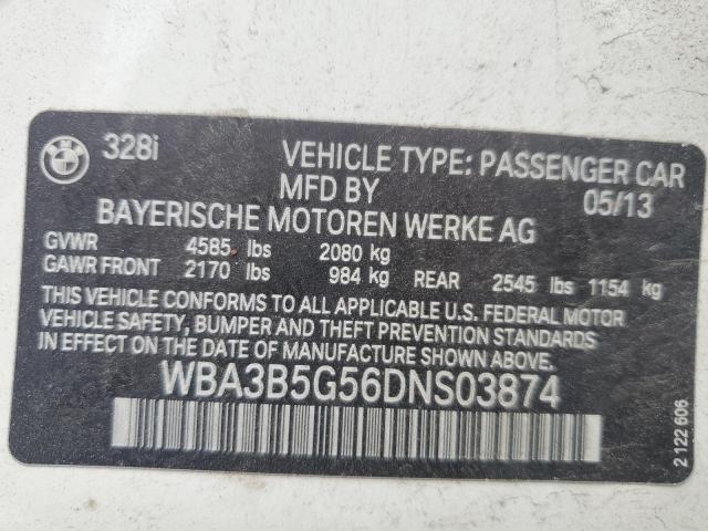 VIN WBA3B5G56DNS03874 2013 BMW 3 Series, 328 Xi Sulev no.12