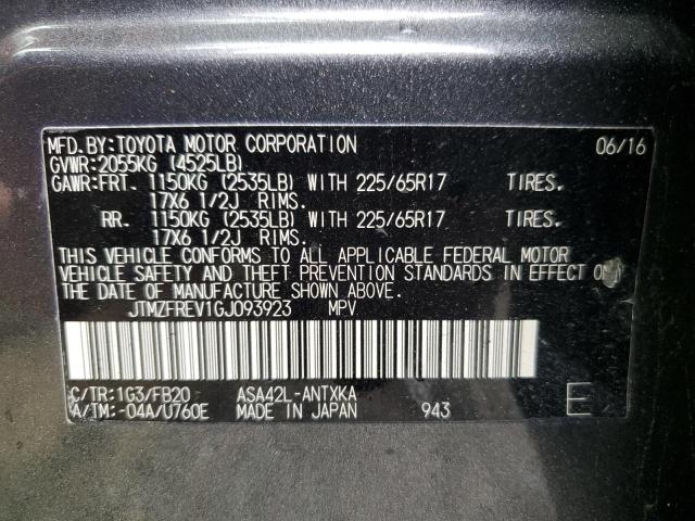 2016 TOYOTA RAV4 LE - JTMZFREV1GJ093923
