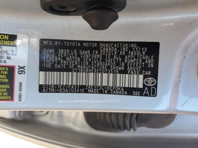 2014 TOYOTA COROLLA L - 2T1BURHEXEC073519