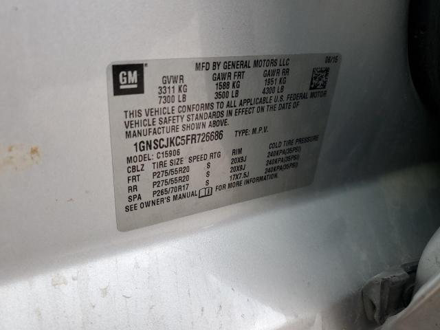 2015 CHEVROLET SUBURBAN C - 1GNSCJKC5FR726686