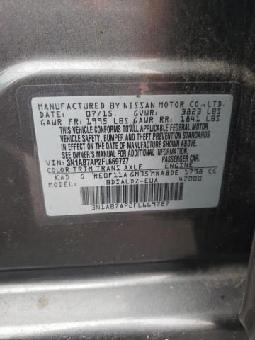 2015 NISSAN SENTRA S - 3N1AB7AP2FL669727