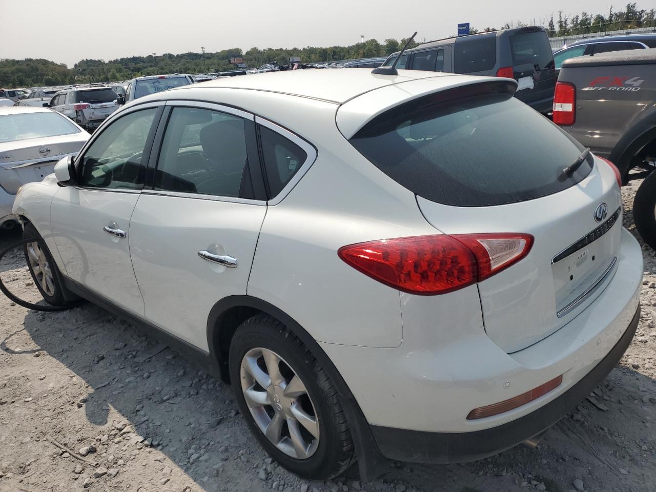 INFINITI EX35 BASE 2008 white  gas JNKAJ09F18M351012 photo #3