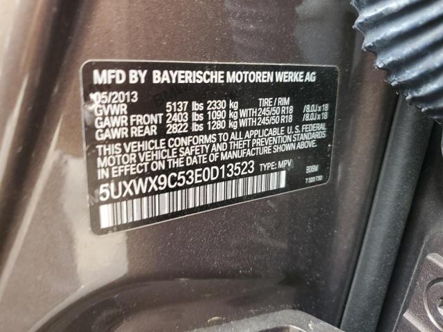 VIN 5UXWX9C53E0D13523 2014 BMW X3, Xdrive28I no.13